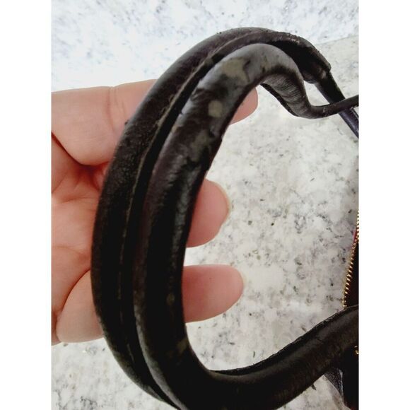 C Wonder Large Tote‎ Cranberry With Brown Accents 12x10 Roomy Pockets - Picture 6 of 10